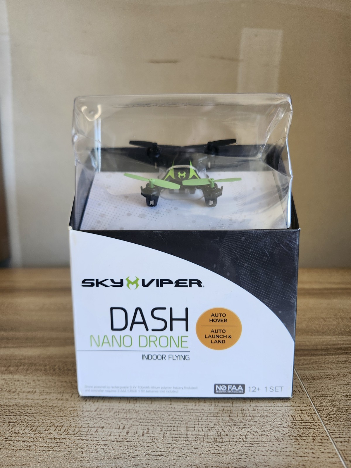 Sky Viper Dash Nano Drone Indoor Flying Black/Green Brand Ne