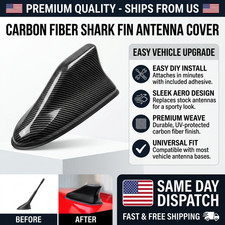 Universal Shark Fin Car Antenna Carbon Fiber AM FM Radio Signa Base Booster US