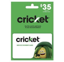 Cricket Refill Digital Card 35 for Cricket Account INSTANT DELIVERY