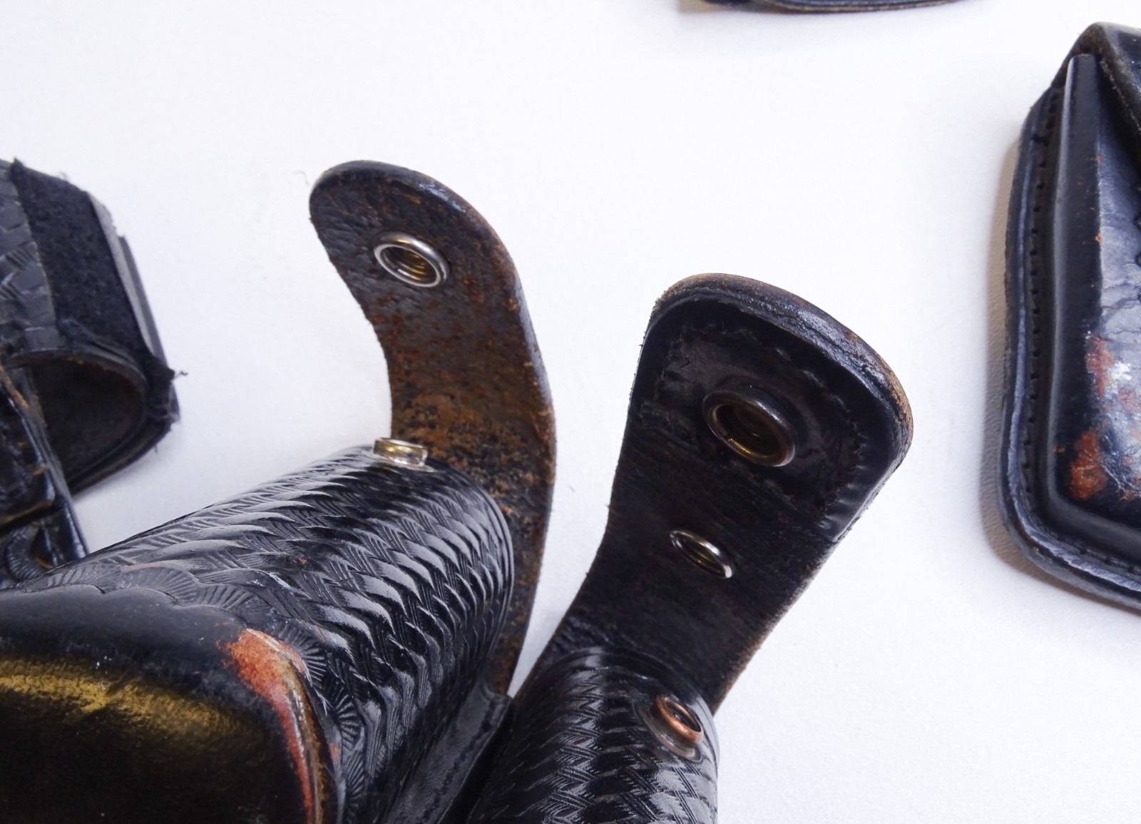 *missing buckle* Dutyman 34" Police Security Duty Belt Pouches Handcuff Case +