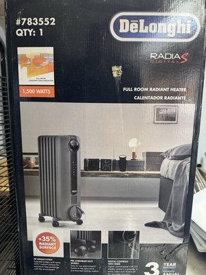 #ad New DeLonghi TRLS0715EL 120 BTU Oil Filled Electric Air Heater Black $120.00