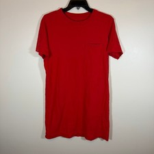 Everlane The Weekend Tee Dress Womens S Red Casual Lightweight Cotton Pocket