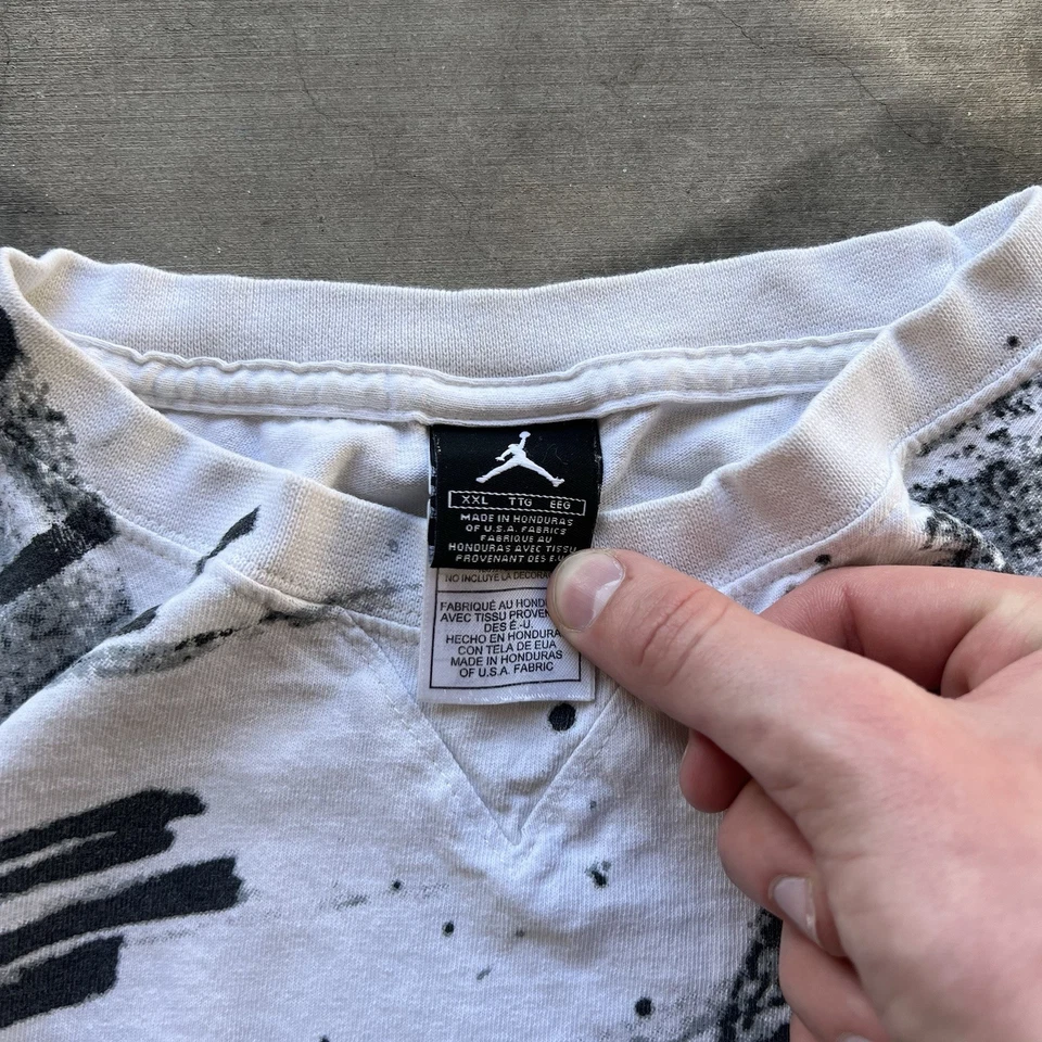 Белая и серая футболка 90-х Калифорнийский университет Майкл Джордан - Изображение 3 из 4