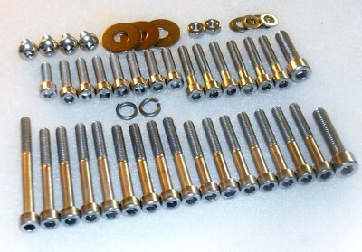 Yamaha TY175 1975-80 & TY125 Motor Zylinder Auspuff Edelstahl Inbus Schrauben Kit