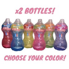  2 Nuby Trainer Sippy Cup Easy Grip No Spill Soft Flex Spout 10oz 300ml