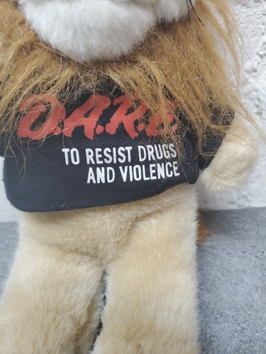 1999 DARE America Lion Plush 12" Stuffed Animal Education to Resist Drugs - Picture 3 of 6