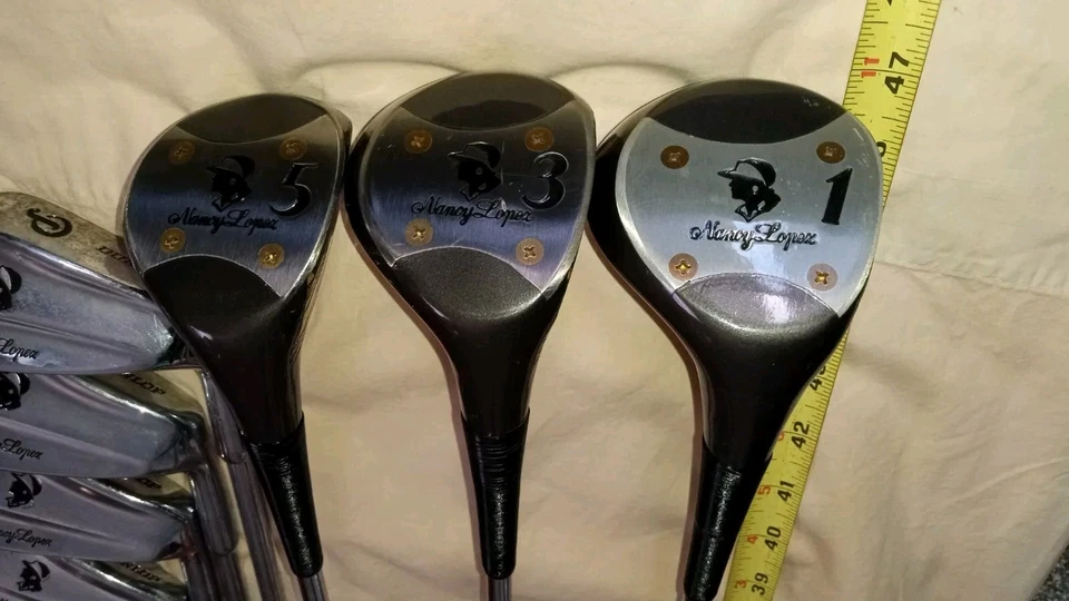 Hierros Dunlop Nancy Lopez RH 3-9 PW de colección y 1, 3, 5 maderas todo en muy buen estado. Foto 4 de 4