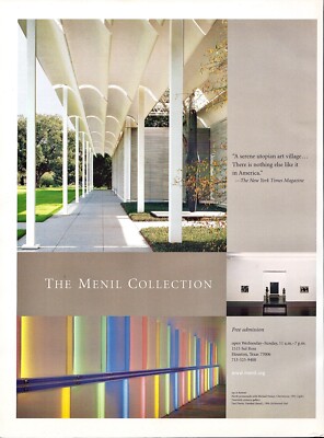 DAN FLAVIN & MICHAEL HEIZER ~ The Menil Collection ~ VINTAGE PRINT AD ~ 2004