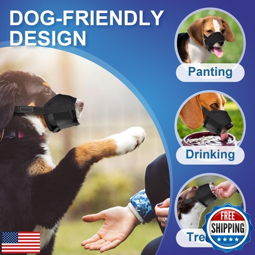 YAYOSUE Dog Muzzle for Small Puppy Dogs, Air Mesh Mouth Guard Adjustable Drin - Picture 3 of 5