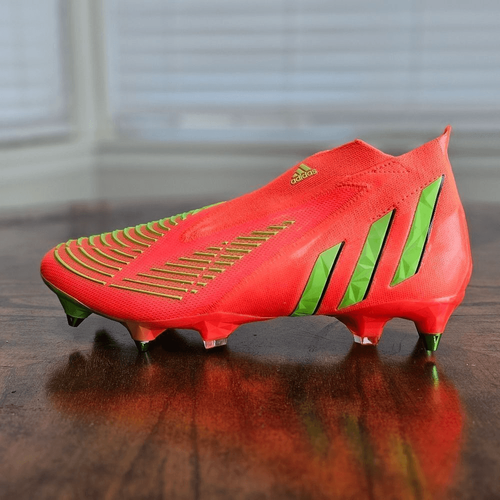 Adidas Predator Edge+ Plus SG Soccer Cleats Data Pack GW1038 Solar Red W 6.5 New - Picture 7 of 14