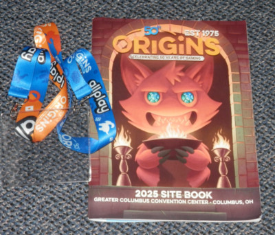 ORIGINS Game Fair Site Book & Lanyard 2025 Expo Program Guide Tabletop RPG Event