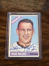 Frank Malzone 1966 Topps California Angels Autograph