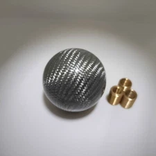 REAL CARBON FIBER SILVER RACE SPORT BALL PERFORMANCE SHIFT GEAR KNOB M12 M10 M8