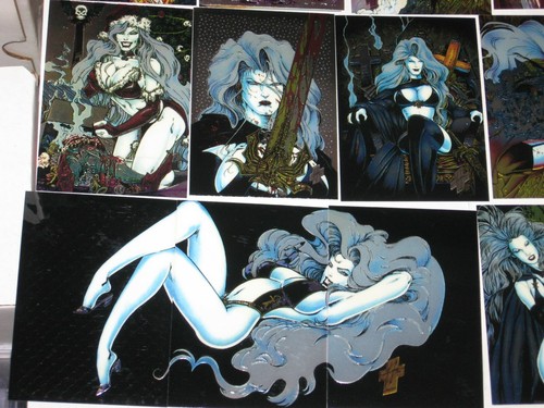 1994 LADY DEATH ALL-CHROMIUM SERIES 1 Krome Complete 100 Card Set CHAOS EVIL - Picture 8 of 12