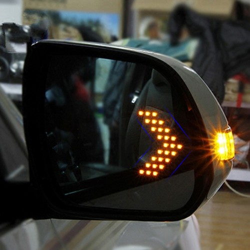 2x 14SMD LED Car Side Rearview Thinner Turn Signal Light Lamp Mirror Accessories - Picture 11 of 11