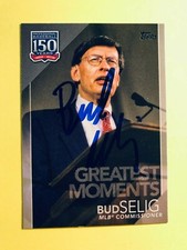 SIGNED BUD SELIG 2019 150 YEARS GREATEST MOMENTS  AUTOGRAPH HOF