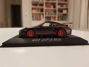 Porsche 911 Gt3 Rs Modellauto Minichamps 1 43 Graphit Rot Ebay