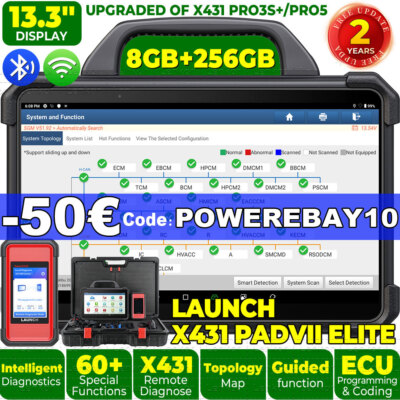 2025 LAUNCH X431 PAD VII PAD 7 Elite KFZ OBD2 Diagnosegerät ECU Programm Coding
