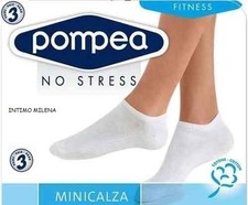 6 PAIA MINI CALZE FANTASMINI POMPEA UOMO DONNA NO STRESS 35-38 39-42 43-46-47-49
