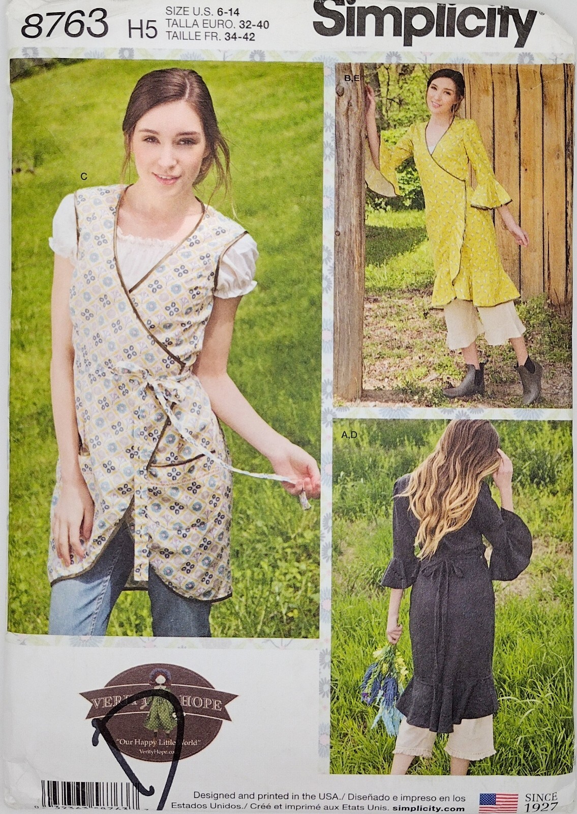 Simplicity Pattern 8763 Sz 614 Misses' Apron Dress and Bloomers Uncut