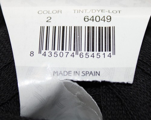 Katia Big Ribbon Col 2 Black Cotton Polyester 200gr 77yd - Picture 4 of 4