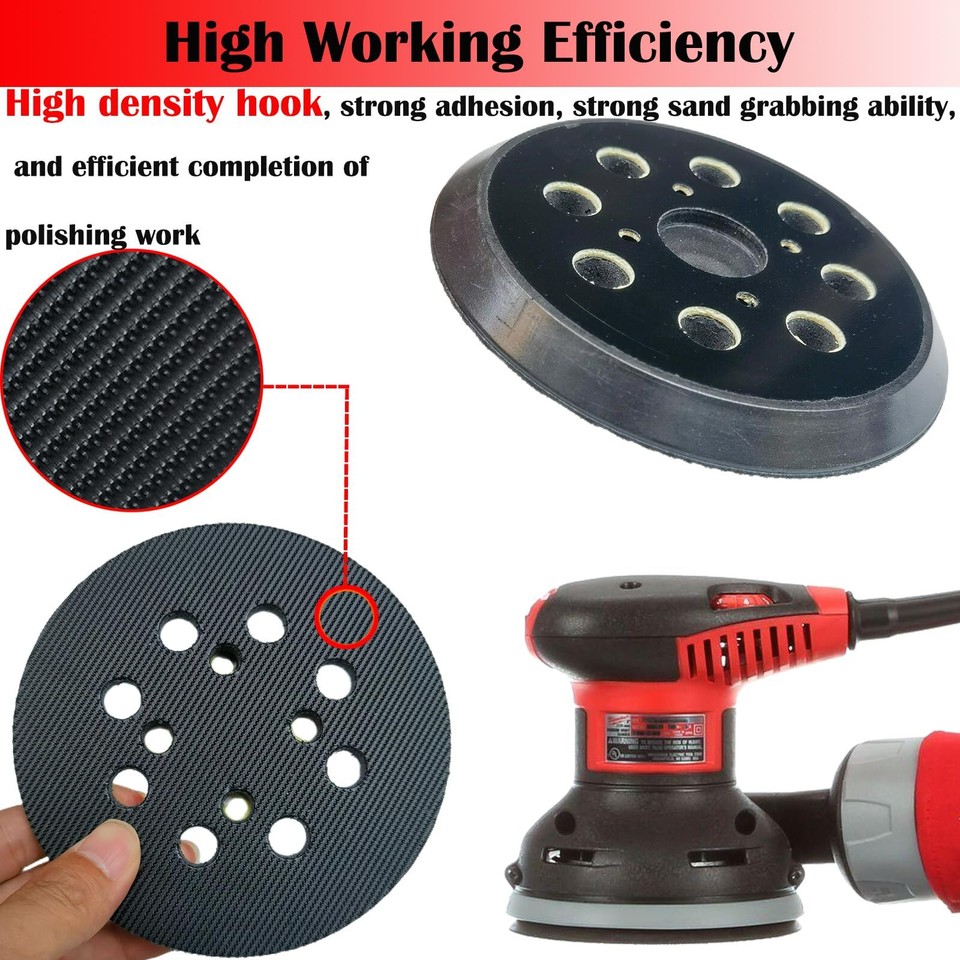 2Pcs - 5 Inch 8 Hole Hook and Loop Orbital Sander Pad Replacement for Dewalt/Mak 2Pcs - 5 Inch 8 Hole Hook and Loop Orbital Sander Pad Replacement for Dewalt/Mak