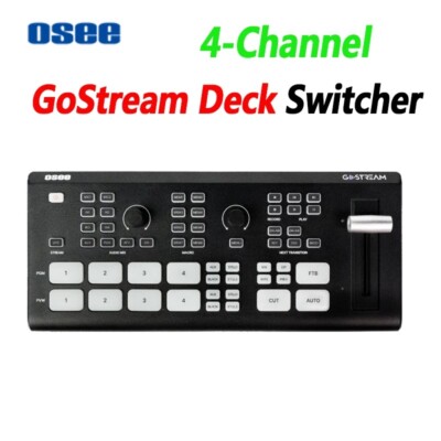 OSEE GoStream Deck Video Switcher 4-Channel USB HDMI-Compatible Live Streaming