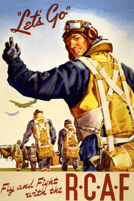 Let's Go Fly & Fight With The RCAF Vintage Art Wall Room Poster - POSTER 20x30