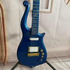 Prince Electric Guitar Metallic Blue Arrows Inlay S-H Pickups Fast Delivery