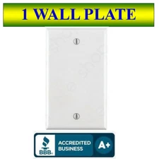Wall Plate Blank White Keystone Jack for RJ45 HDMI, USB, A/V Connectors