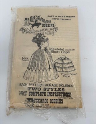 Buckaroo Bobbins Ladies costume vintage clothing pattern 3 different ...