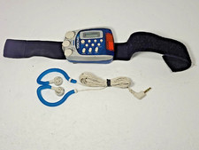 KOSS PP257B AM / FM Sport Radio with Belt Clip Silver Blue TESTED