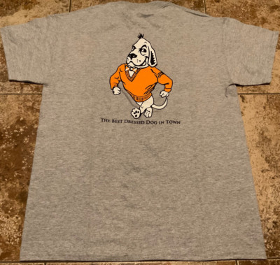 M.S. MCCLELLAN STORE GRAPHIC DOG MASCOT T-SHIRT ( MENS M ) HEATHER GREY PREOWNED