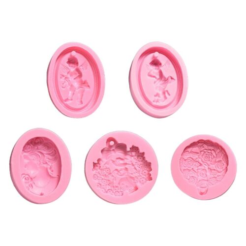Round Silicone Mold Mold for Crafting Cookie Chocolate Plaster - Afbeelding 1 van 12