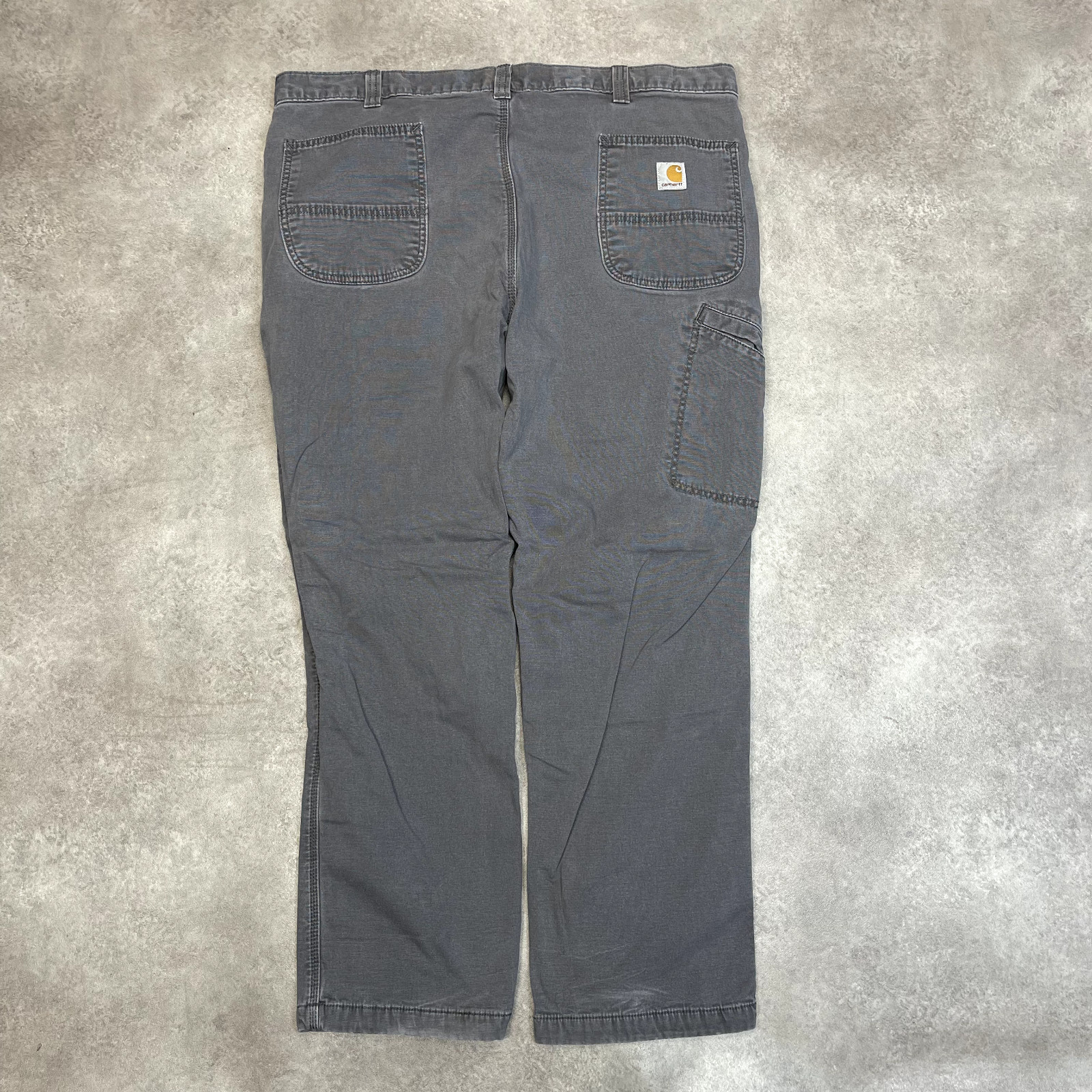 Carhartt Trousers Mens Fleece Lined Carpenter Vintage Workwear Pants Grey 42” image 2