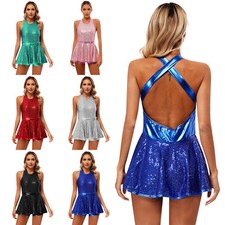 Womens Dress Contemporary Leotard Bowknot Bodysuit Jazz Dancewear Ballet Romper