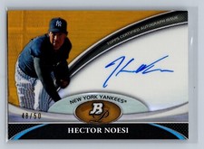 HECTOR NOESI 2011 BOWMAN PLATINUM GOLD REFRACTOR AUTOGRAPH SP 48/50 YANKEES