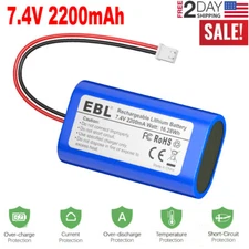 7.4V 2200mAh Li-ion Rechargeable Batteries XH 2.54 2P for Electronics Toys DVD