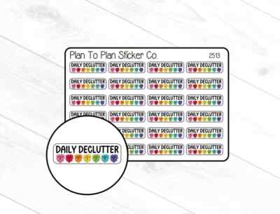 2513~~Daily Declutter Planner Stickers. | eBay