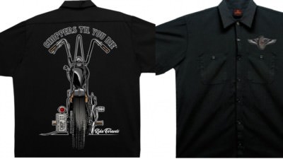 CHOPPERS TILL YOU DIE WORK SHIRT Mechanic Hemd Kurzarm Biker Rocker 1% Club V2