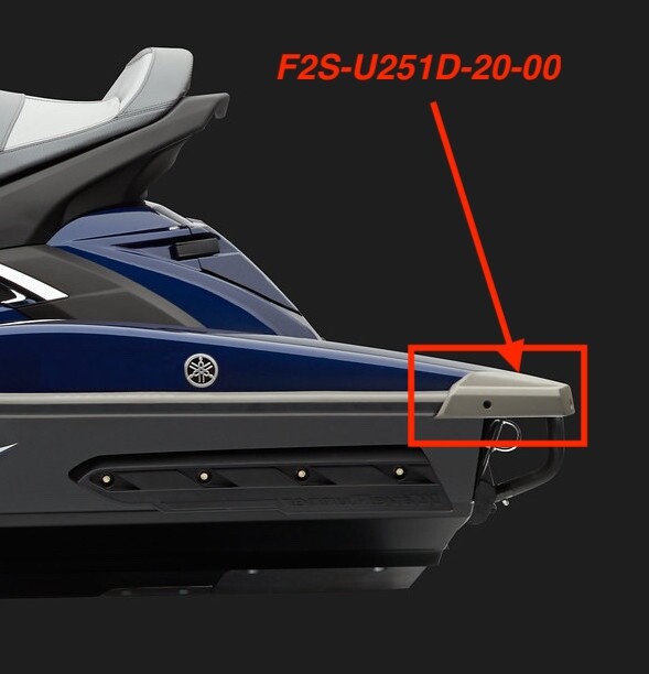YAMAHA 2014-2015 FX-SHO SVHO PORT Left Gray Bumper Gunwale