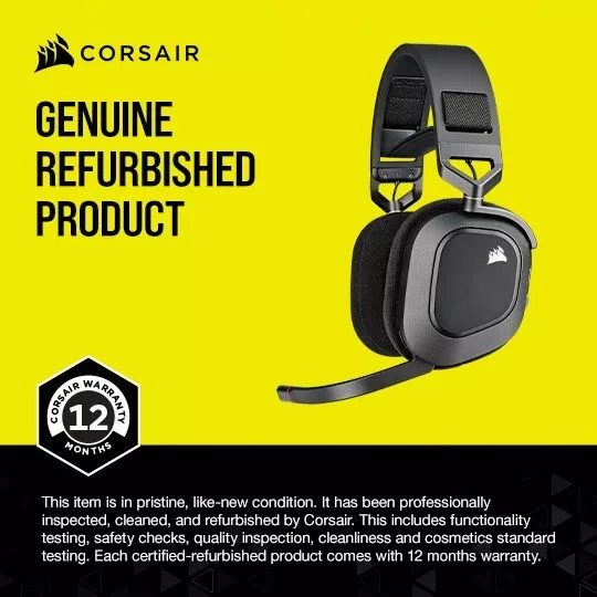 Corsair HS80 RGB Wireless Black Premium Gaming Headset With