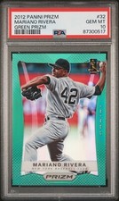 2012 Panini Prizm Green Prizm #32 Mariano Rivera PSA 10 Gem POP 4 Yankees HOF