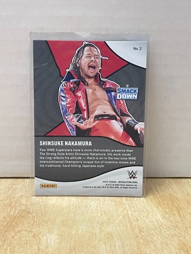 2022 Panini Revolution WWE Wrestling Shock Wave Insert #2 Shinsuke Nakamura - Picture 2 of 2