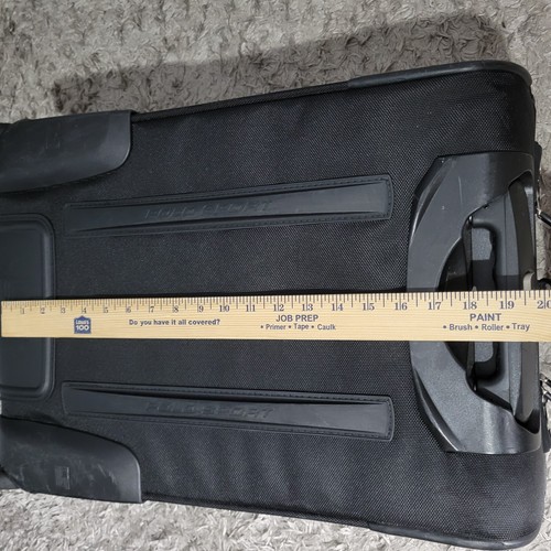 Polo Ralph Lauren Rolling canvas Carry-on Travel Suitcase canvas Luggage Black - Picture 4 of 10