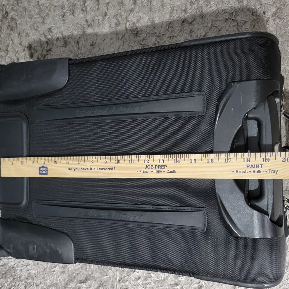 Polo Ralph Lauren Rolling canvas Carry-on Travel Suitcase canvas Luggage Black - Image 4 of 4