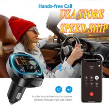 FM Bluetooth Car 3 USB QC/PD3.0 FAST Charger Mp3 Player 6 Color For iphone/apple