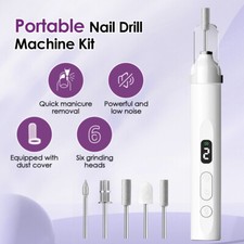 5 in 1 Rechargable Cordless Electric Nail Drill File Manicure Pedicure Polishing