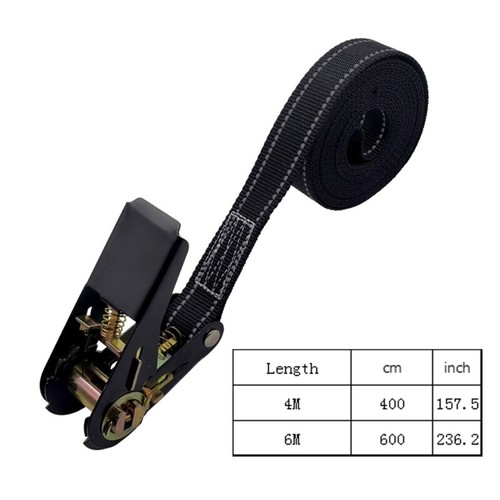 4pc Lashing Strap with Ratchet 800kg(1700lbs) Tensile Force Cargo Tie Down Strap - Picture 8 of 10