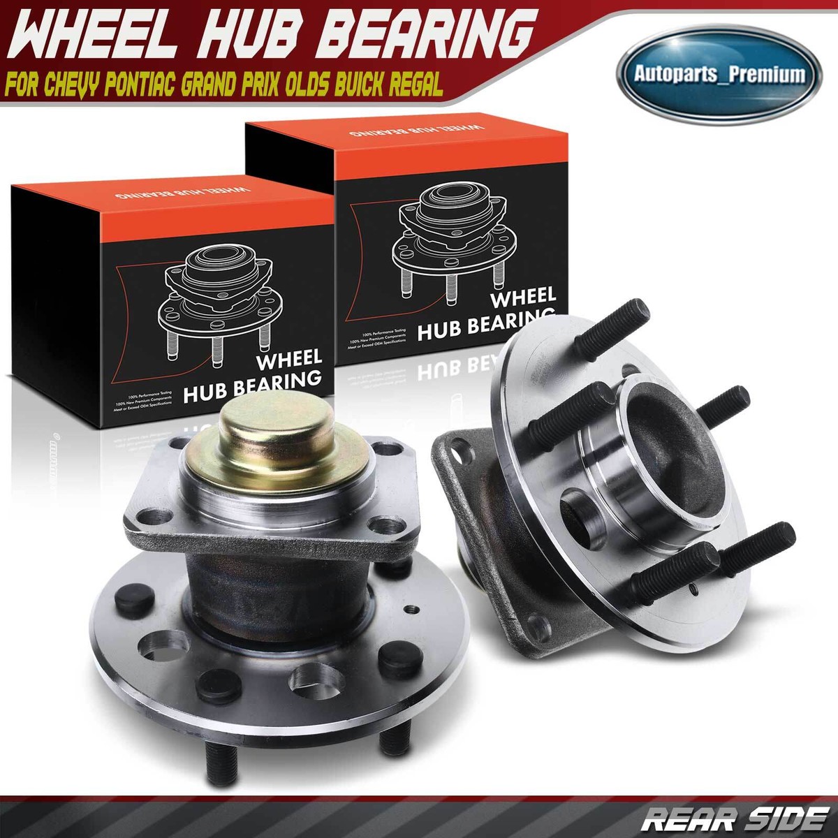 Rear Wheel Hub & Bearing Assembly – For Buick Regal, Chevy Pontiac Grand Prix Olds 1982-2001